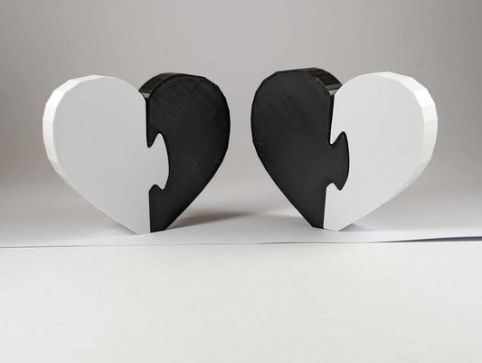 Yin Yang Heart Display - Shelf Heart